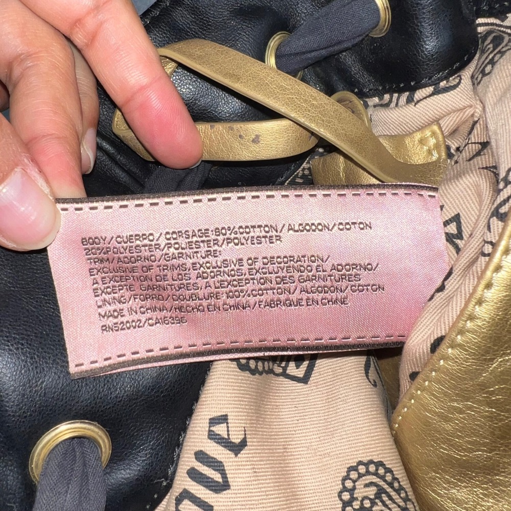 Juicy Couture Daydreamer Olive Velour Leather Bow Shoulder Bag Y2K Crown Crest - Picture 11 of 16